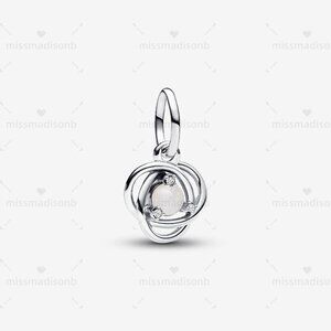Pandora White Eternity Circle Dangle Charm